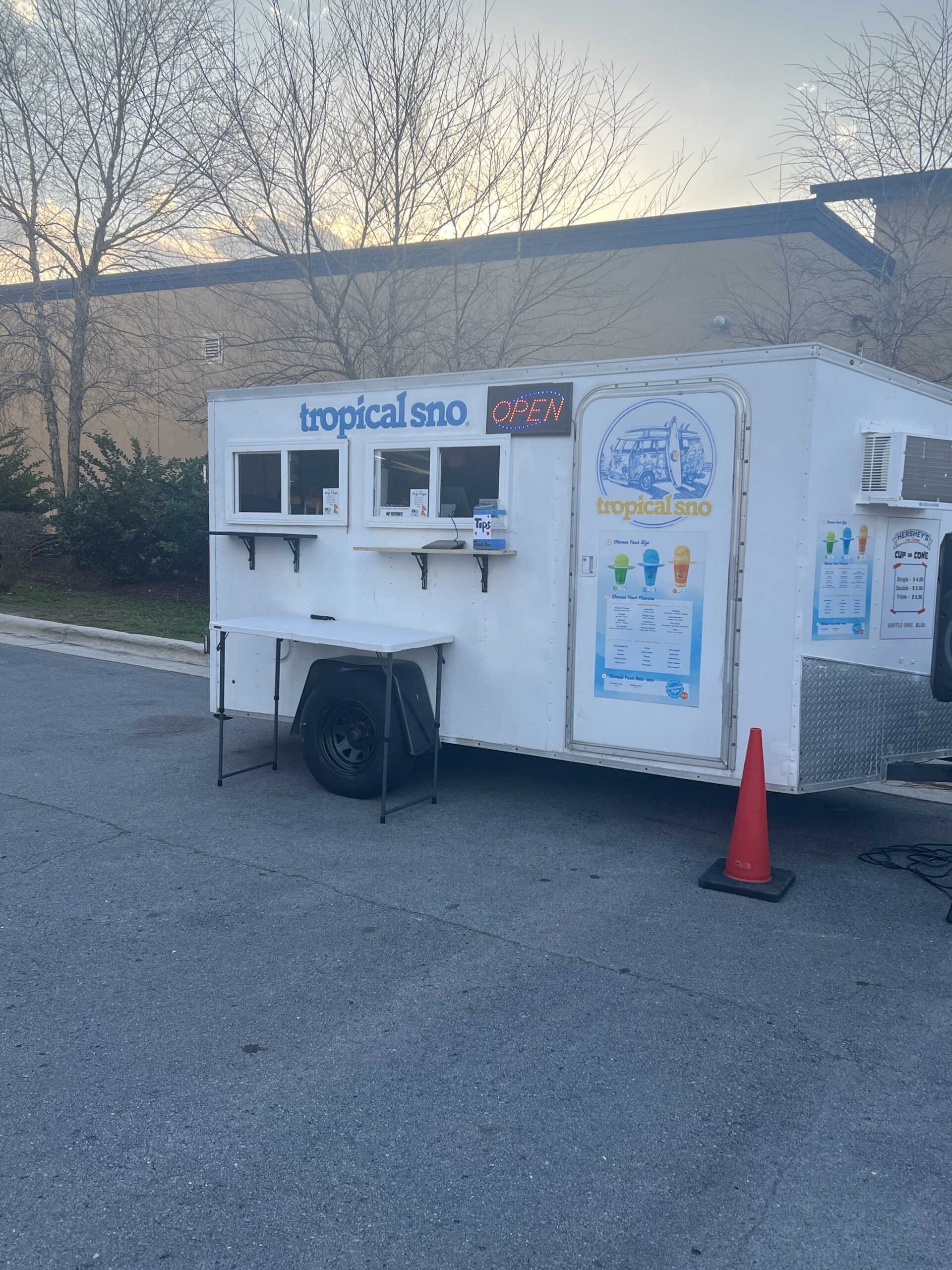 Tropical Sno catering trailer